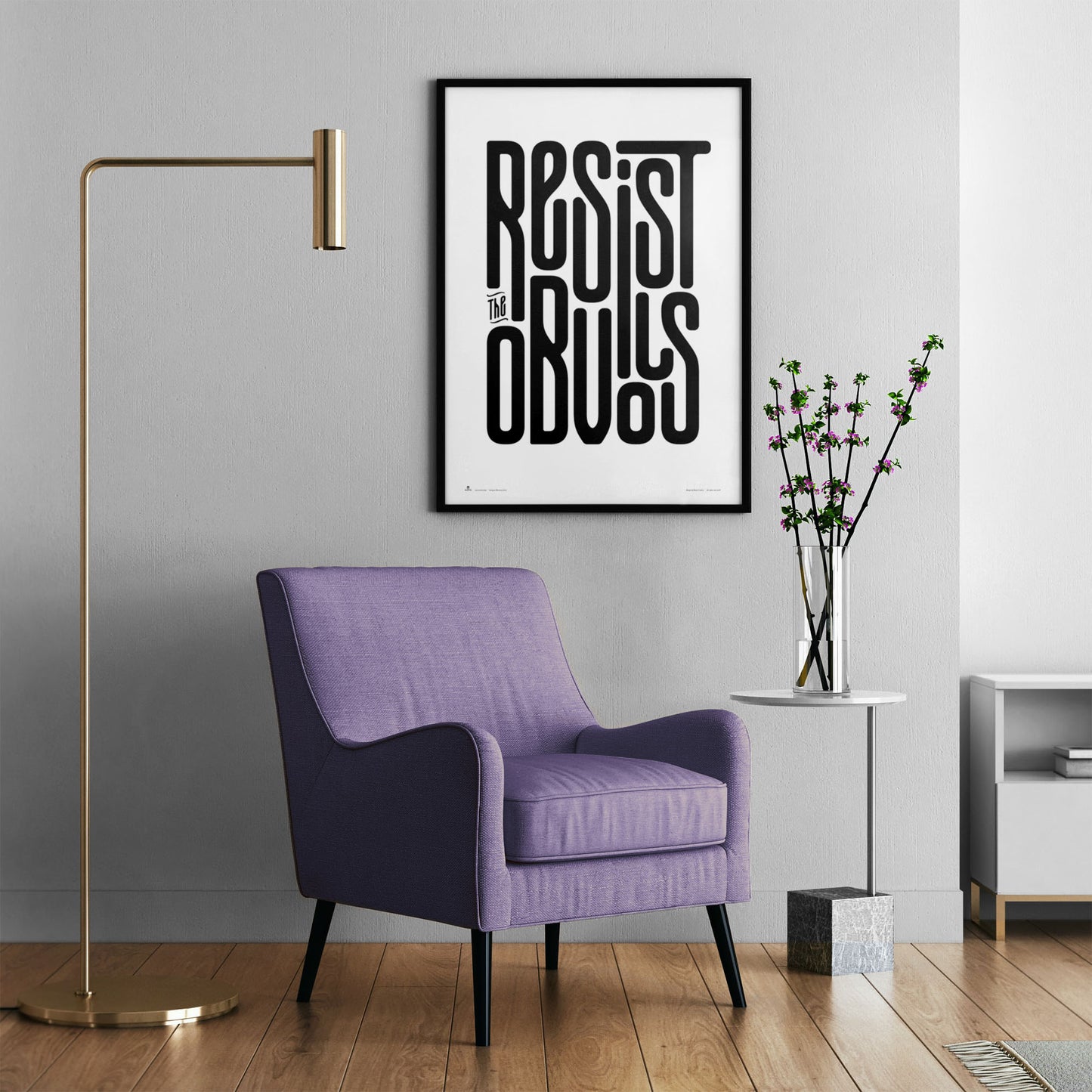 Resist the Obvious Poster, black