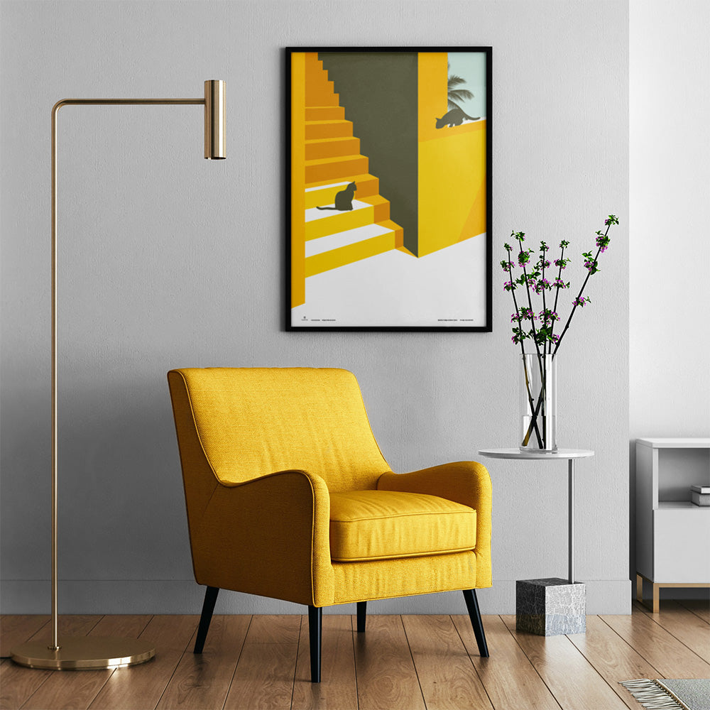 Sunset Stairs Poster