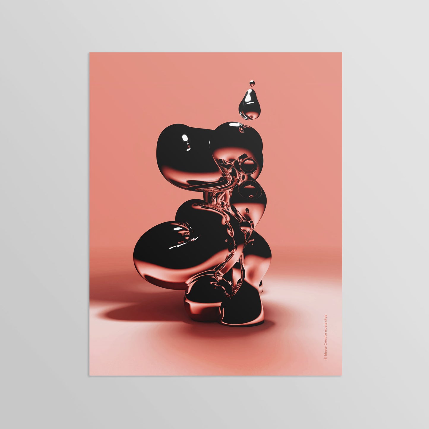 Metallic Organic Shape Small Print