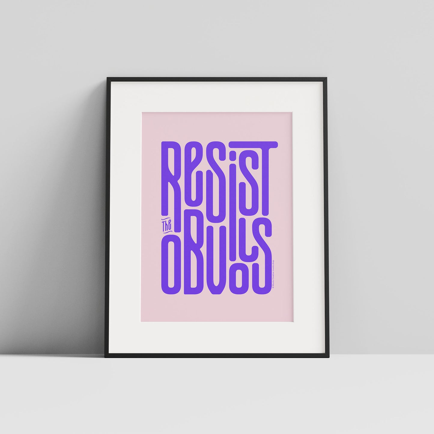 Resist the Obvious Small Print, color