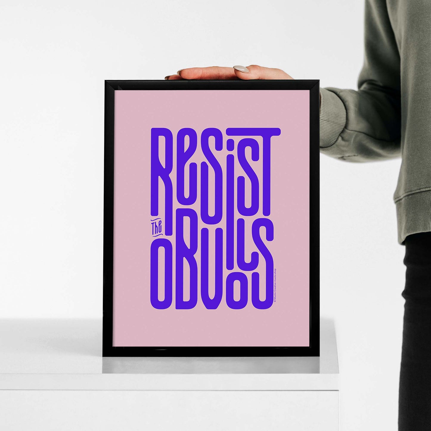 Resist the Obvious Small Print, color