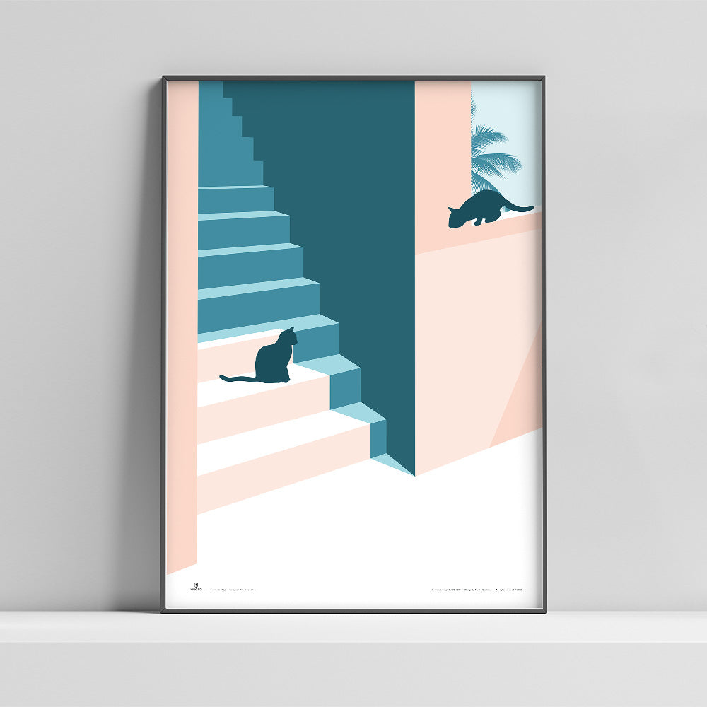 Sunrise Stairs Poster