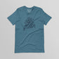 A blue typography printed t-shirt with a text be cool stay fresh created by muoto.shop