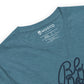 Inside label of a typography printed t-shirt with a text be cool stay fresh created by muoto.shop
